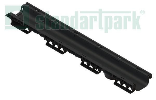 Лоток водоотводный пластиковый PolyMax Basic DN100 h80 стандартный борт