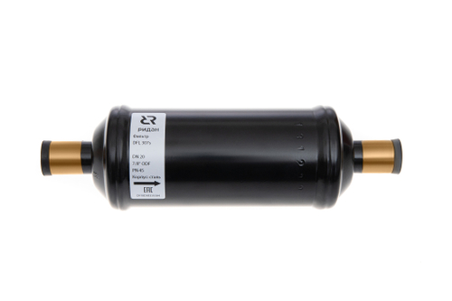 Ридан 023B7025R — Герметичный фильтр-осушитель с шариковой засыпкой DFL 307s, присоединительные патрубки 7/8", под пайку