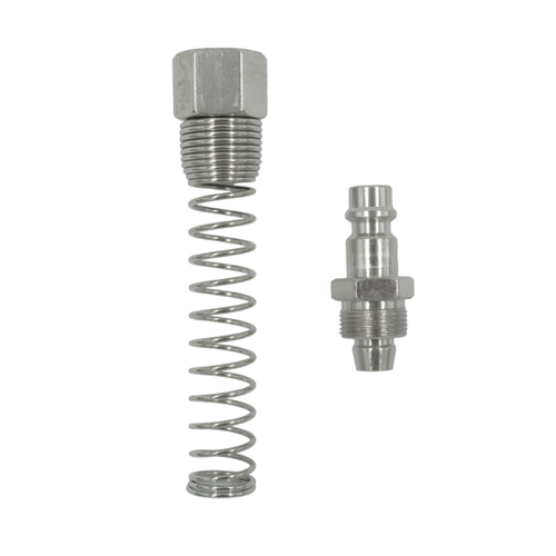 OPT-740PPS Штуцер быстроразъемного соединения пневматического с пружинкой, резьба  1/2"