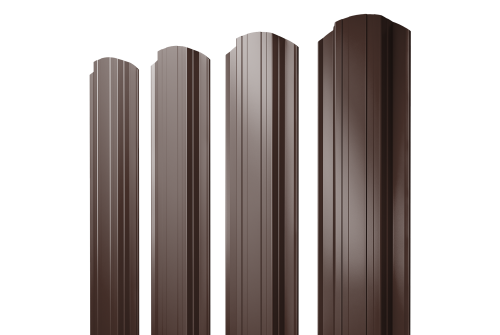 Штакетник Прямоугольный фигурный 0,45 Drap ST RAL 8017 шоколад