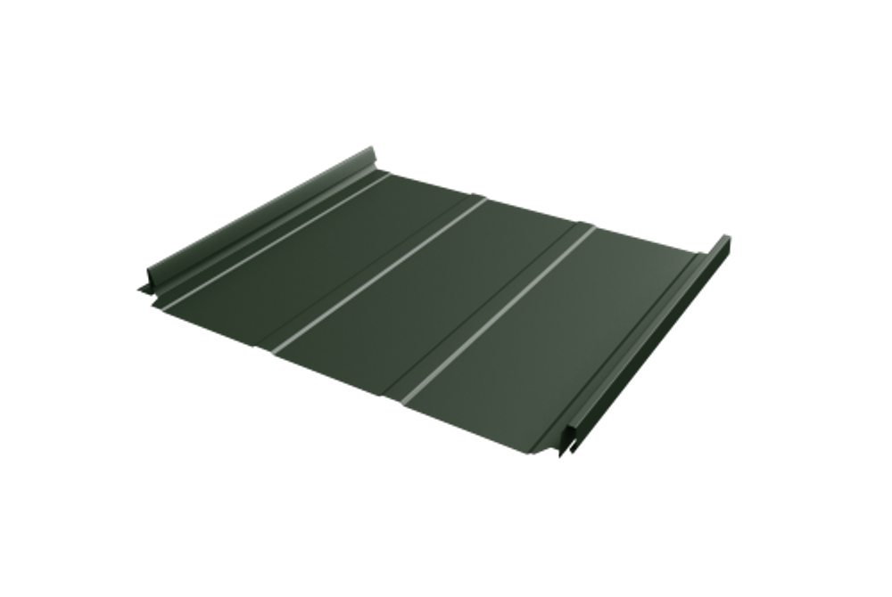 Кликфальц Pro Line Grand Line 0,5 GreenCoat Pural BT с пленкой на замках RR 11 темно-зеленый (RAL 6020 хромовая зелень)