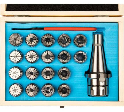 Патрон цанговый NT40ER32 хвостовик конус 7:24 DIN2080 с набором цанг 18 шт., 3-20 мм GRIFF b221423