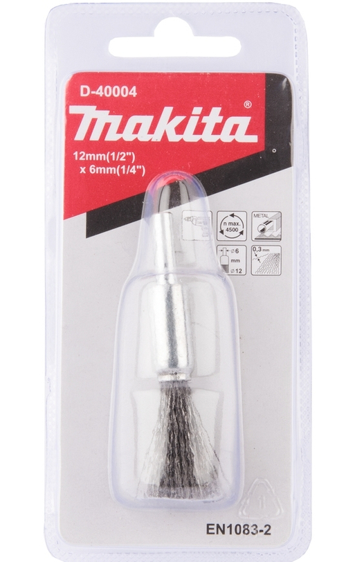 Кистевая проволочная щётка 6x12 мм Makita D-40004