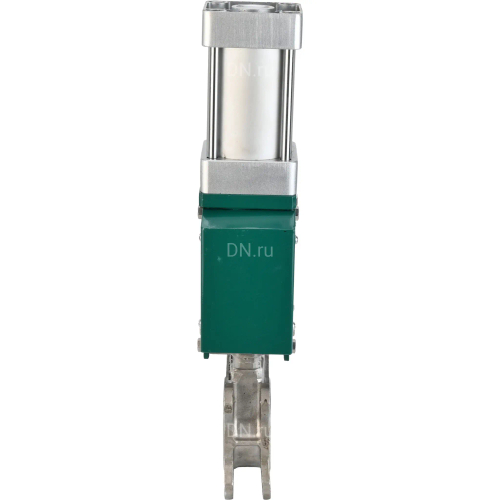 Задвижка шиберная DN.ru GVKR3131E-2W-Fb-2P Ду50 Ру16 двусторонняя, межфланцевая, шпиндель - выдвижной, корпус - нержавеющая сталь 304, шибер - нержавеющая сталь 304, уплотнение - EPDM, с пневмоприводом, WENZ