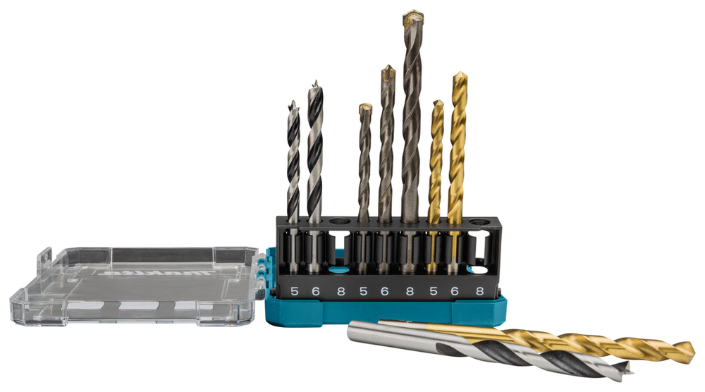 Набор сверл по камню, дереву и металлу, 9 шт Makita D-71962