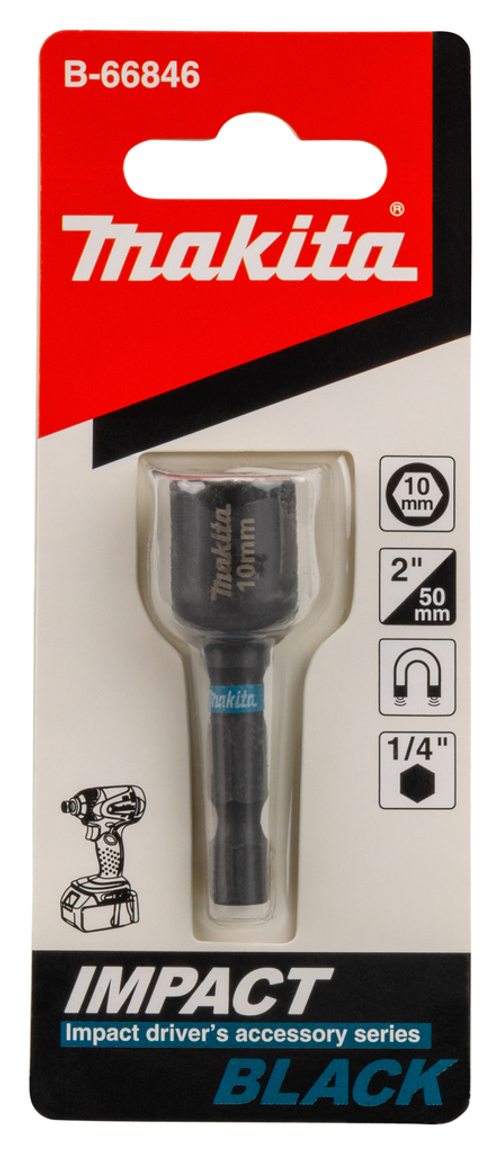 Магнитная торцевая головка 10х50 мм Impact Black Makita B-66846
