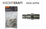 WDK-82PM Штекер быстроразъемного EU соединения с наружной резьбой 1/4"
