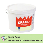 Краска RE MONT Фасадная водно-дисперсионная акриловая белая 14 кг/ 9 л, шт