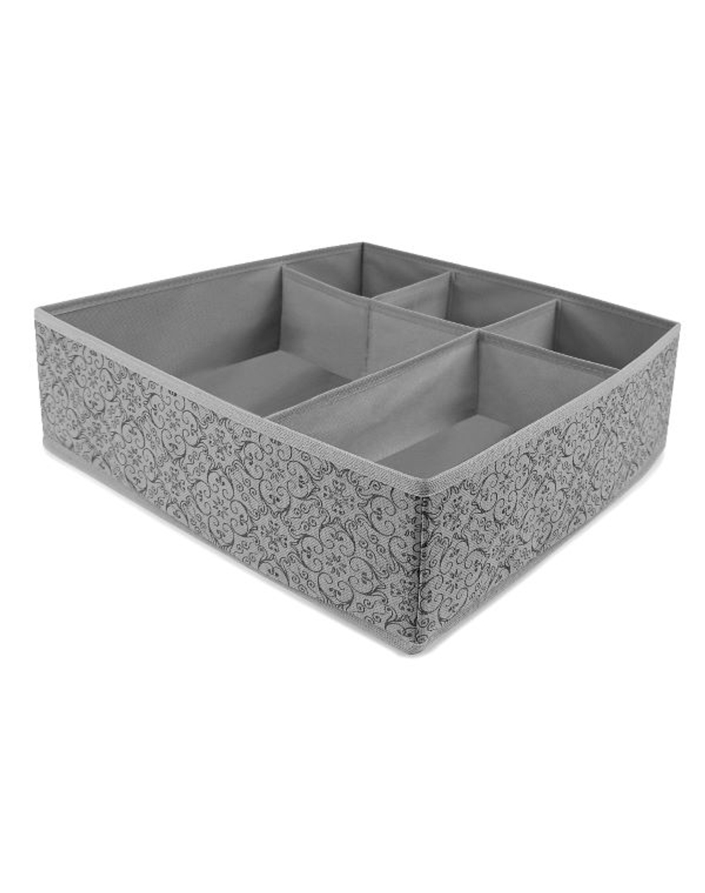 ОРГАНАЙЗЕР для хранения вещей 5 отделений ГЕЛЕОС "Грей"/серый/ 40х40х13 см