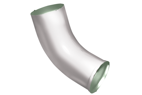 Колено стока Optima 90мм RAL 9003