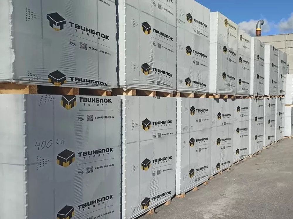 Блок газобетонный Твинблок D400 625х400х250 мм