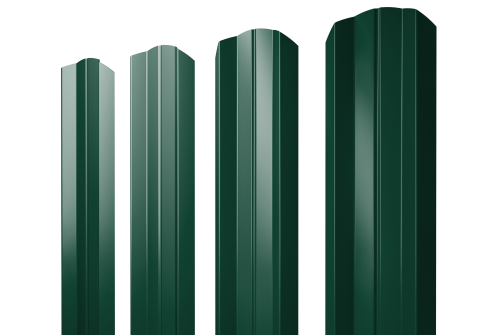 Штакетник М-образный А фигурный 0,5 Satin Matt TX RAL 6005 зеленый мох