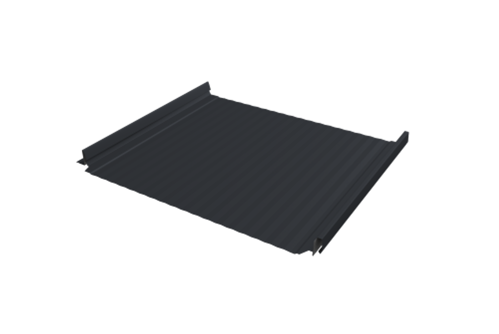 Кликфальц Pro Gofr Grand Line 0,5 Satin Matt TX с пленкой на замках RAL 7024 мокрый асфальт