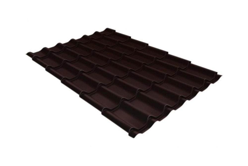 Металлочерепица классик 0,5 Satin Matt RAL 8017 шоколад