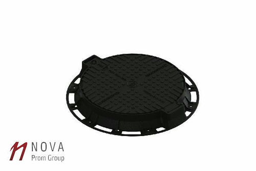 Люк тяжелый чугунный "В" тип Т с запорным устройством кл.С250