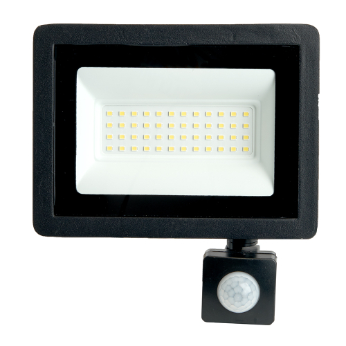 Светодиодный прожектор SAFFIT с выносным датчиком SFL80-50 IP65 50W 6400K черный 29524