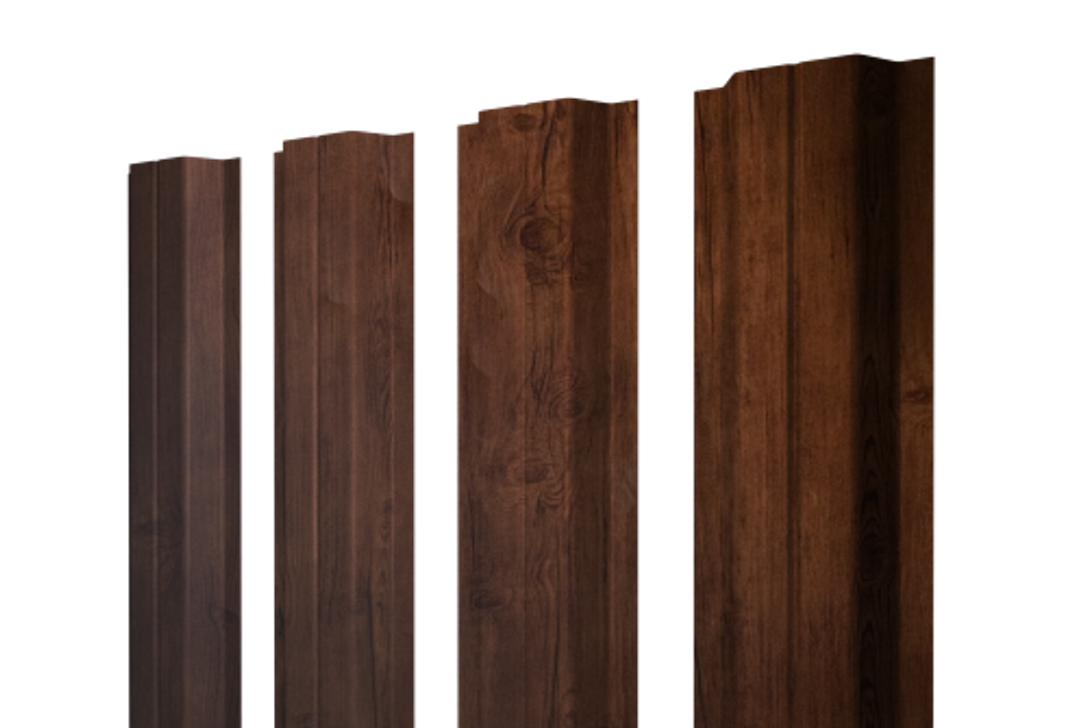 Штакетник П-образный A с прямым резом 0,4 Print Premium Cherry Wood Fresh TwinColor