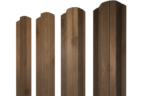 Штакетник М-образный B фигурный 0,45 Print Premium Pine Wood Fresh