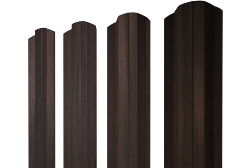 Штакетник М-образный В фигурный 0,45 Print Elite Coffee Wood Blesk TwinColor