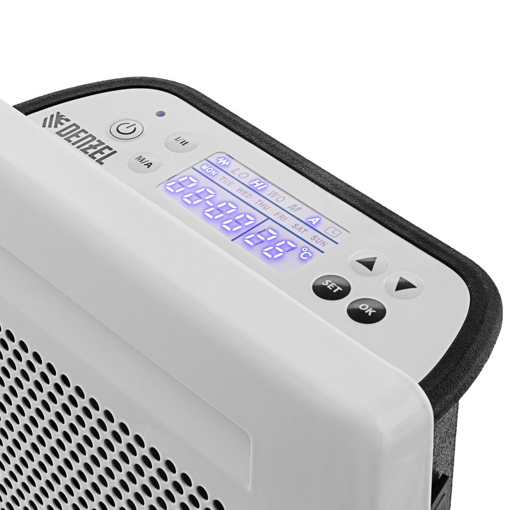 Конвектор гибридный электрический HybridX-1500, ИК нагреватель, цифровой термостат Denzel