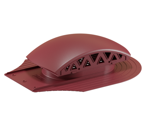 Вентилятор подкровельного пространства для мягкой кровли при монтаже, черепаха 469/370/145 красное вино RAL 3005