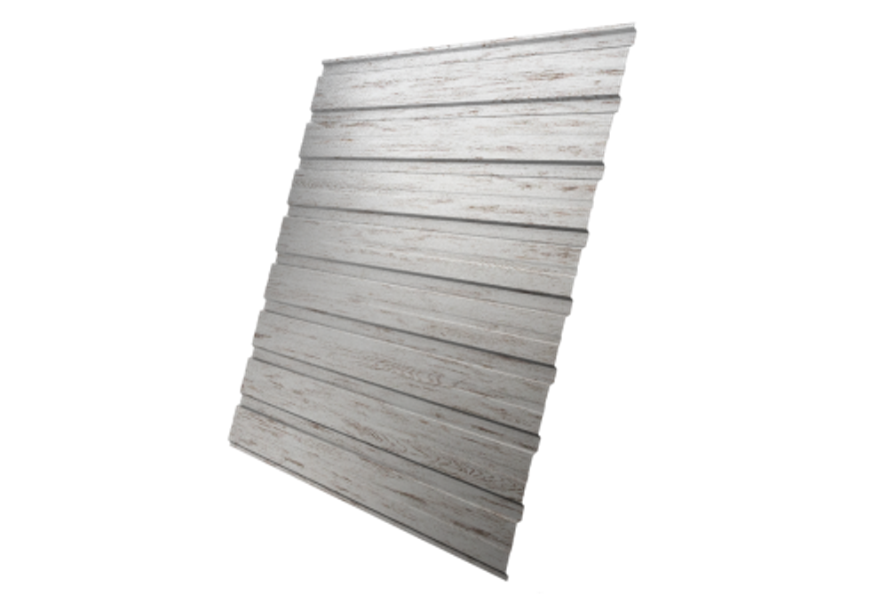 Профнастил C10B 0,45 Print Elite Snow Wood TwinColor