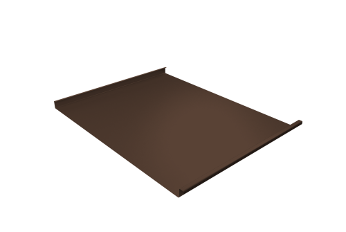 Фальц двойной стоячий Grand Line 0,5 Atlas X с пленкой на замках RAL 8017 шоколад