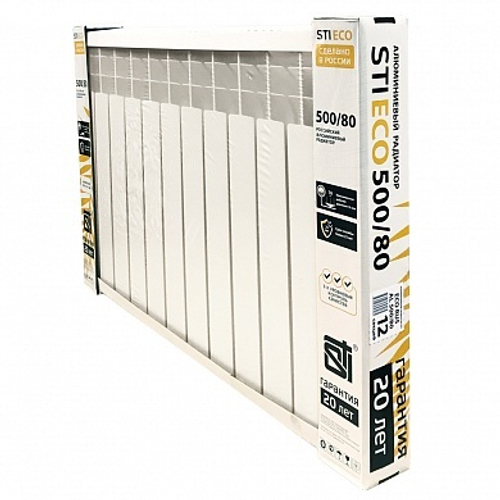 Радиатор алюминиевый STI ECO RUS AL 500/80 12 сек.