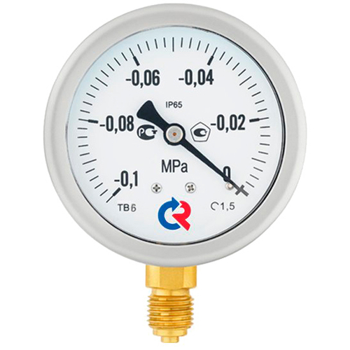 Вакуумметр радиальный Росма ТВ-62GР.GG (-G.1-GМПа) М2Gх1.5 1 виброустойчивый (готовый к гидрозаполнению) 15Gмм, тип - ТВ-62GР, радиальное присоединение, шкала (-G.1-GМПа), резьба М2Gх1.5, класс точности 1, цвет хром