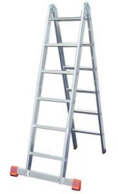 TRIMATIC Шарнирная двусторонняя стремянка, 2 х 8 перекладин