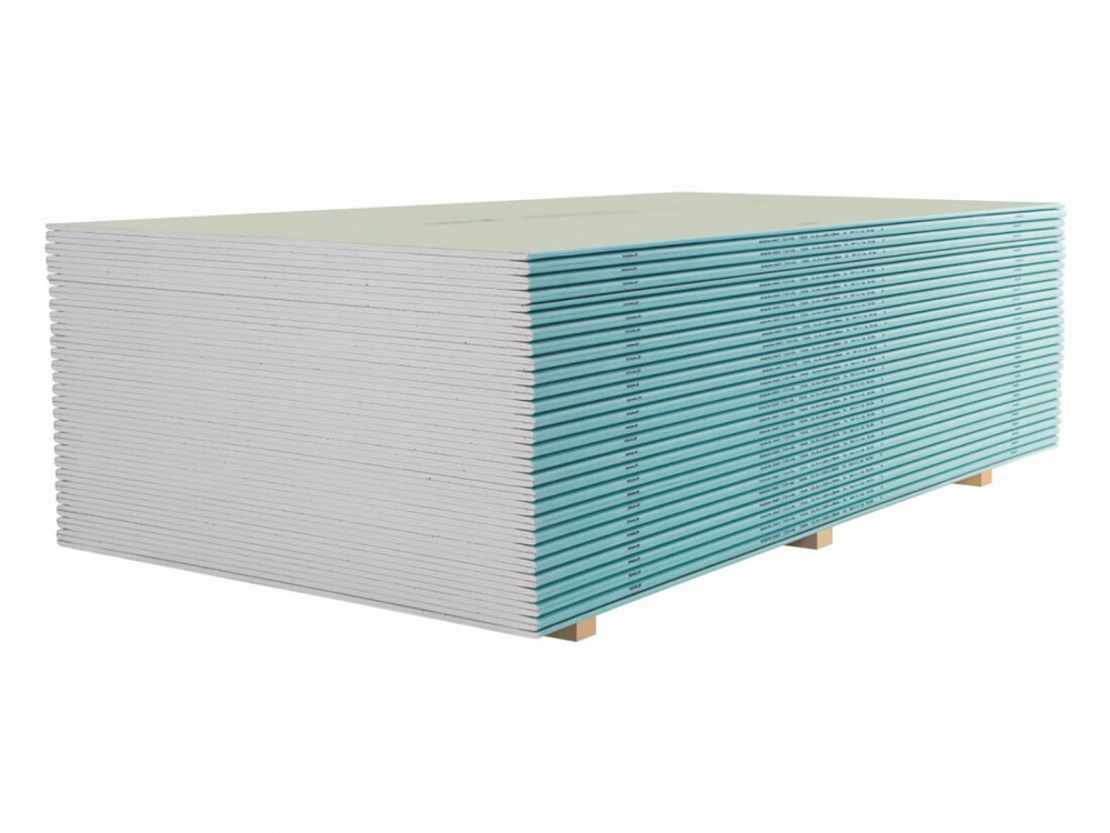 Гипсокартон влагостойкий Knauf ГКЛВ 2500х1200х12,5 мм, лист