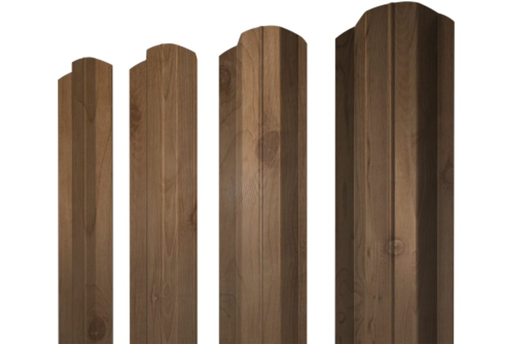 Штакетник М-образный B фигурный 0,45 Print Premium Pine Wood Fresh