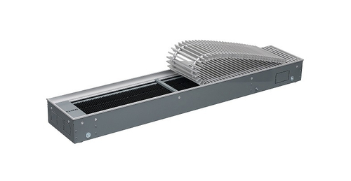 Конвектор внутрипольный, ELSEN, EKN, с естественной конвекцией, ширина, мм-240, высота, мм-120, длина, мм-2000, роликовая решётка, алюминий, цвет-натуральный, рамка-алюминий, мощность, Вт (90/70/20°C)-890