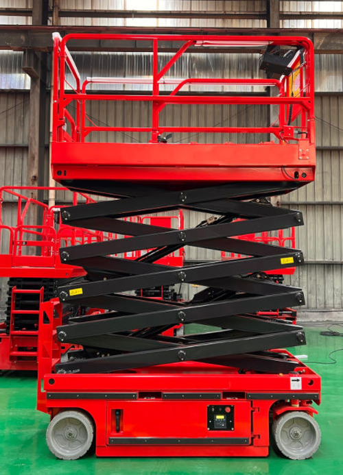 Подъемник ножничный самоходный 320 кг 11,8/13,8 м TOR AMSL1214 DC аккумуляторный