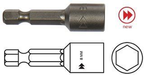 Насадка кровельная шестигранная магнитная М8-KR