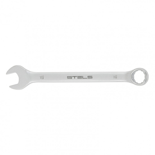 Ключ комбинированный, 16 мм, CrV, матовый хром Stels