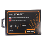Набор сверл по металлу HSS-Co 19 предметов WDK-DC19