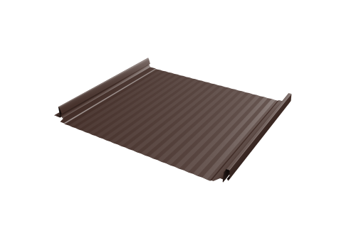 Кликфальц Pro Gofr Grand Line 0,5 Drap TX с пленкой на замках RAL 8017 шоколад