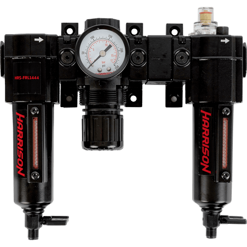 HRS-FRL1444 Блок подготовки с фильтром 5 мкм, регулятором и лубрикатором 1/4', 1444 л/мин
