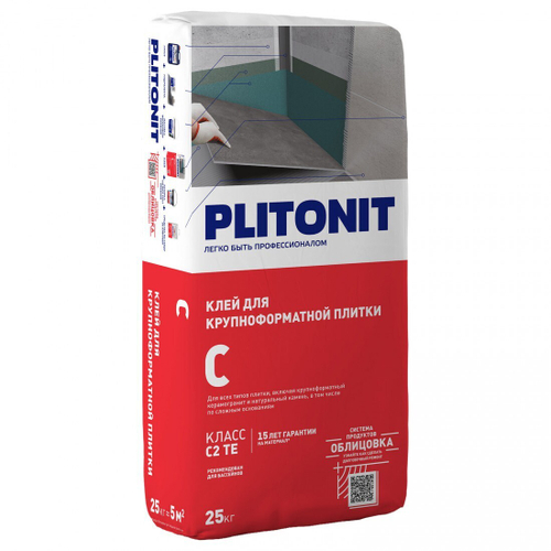 Клей Plitonit С С2ТЕ для плитки по сложным основаниям 25 кг, 48 шт/поддон