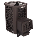 Печь для бани Сталь-Мастер HARD 18М Пламя со стеклом закр каменка дровяная #