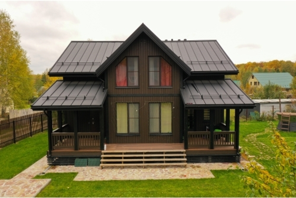 Кликфальц Grand Line 0,5 Satin Matt с пленкой на замках RAL 9005 черный