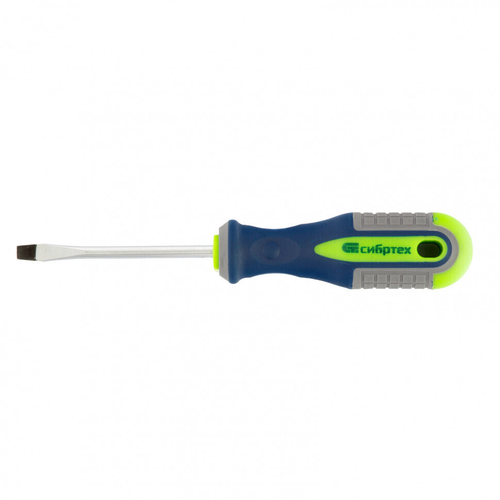 Отвертка, SL5 х 75 мм, CrV, трехкомпонентная рукоятка Сибртех