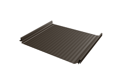 Кликфальц Pro Gofr Grand Line0,5 Satin Matt TX с пленкой на замках RR 32 темно-коричневый