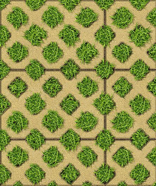 Тротуарная плитка Поревит Стандарт "ГАЗОННАЯ РЕШЕТКА" Б.1.ГР.8