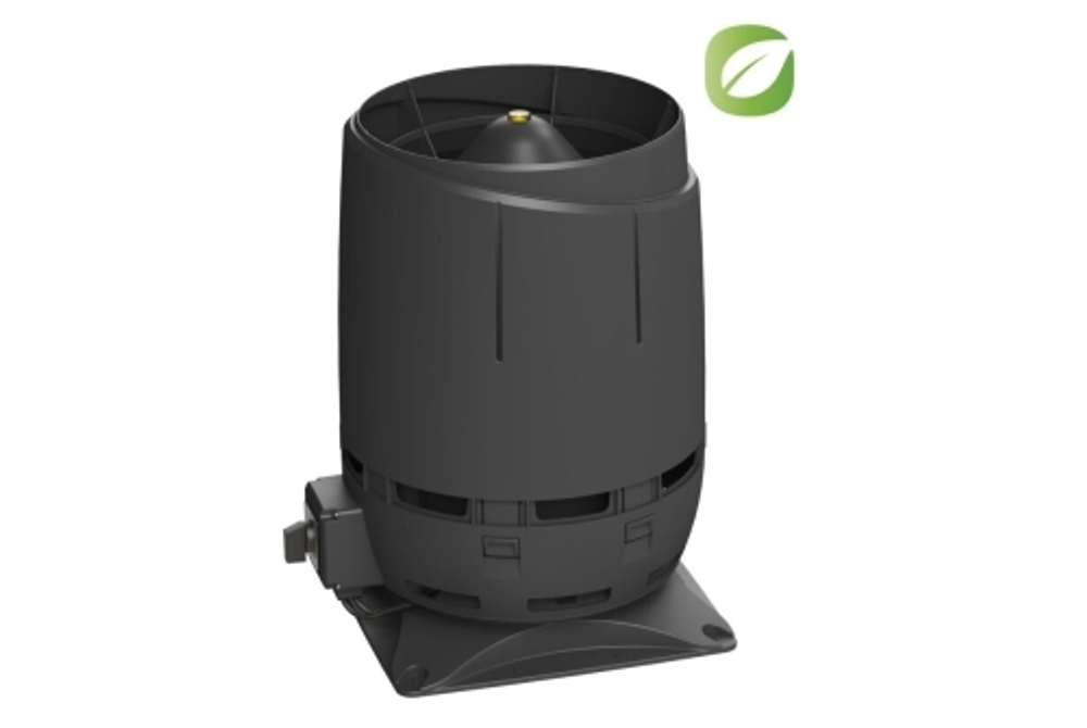 Вентилятор крышный Vilpe Flow Есo110S с основанием 300х300 черный