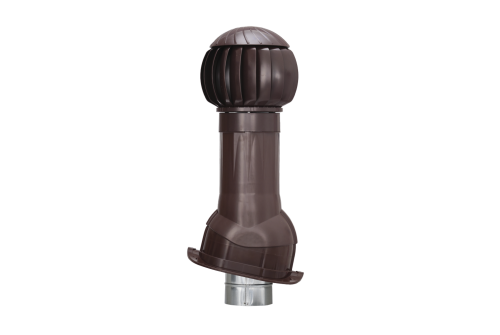 Комплект вентиляции Gervent для кровли Монтеррей, 160 мм, труба изолированная 150 мм, RAL 8017, шоколадно-коричневый