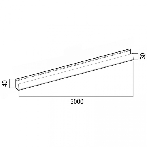 Профиль J ТехноНиколь для фасадных панелей темно-коричневый 3 м, шт