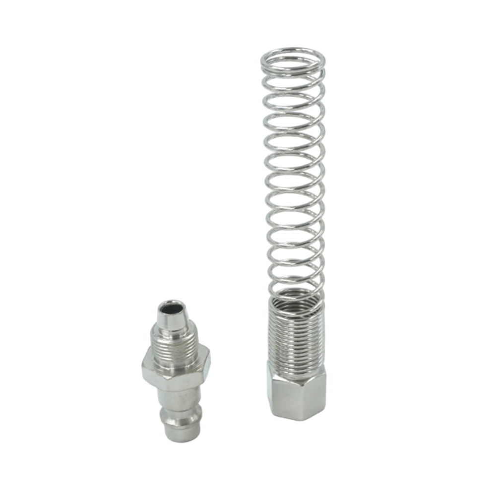 OPT-730PPS Штуцер быстроразъемного соединения пневматического с пружинкой, резьба  3/8"