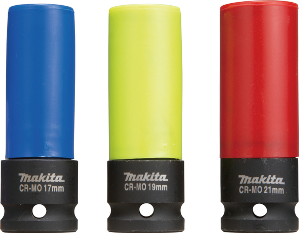 Набор автомобильных ударных торцевых головок в тканевом чехле, 1/2 (17, 19, 21 мм) 3 шт Makita E-12354